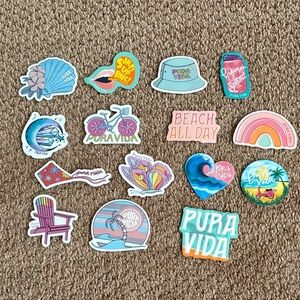 Vibrant Pura Vida Sticker Collection